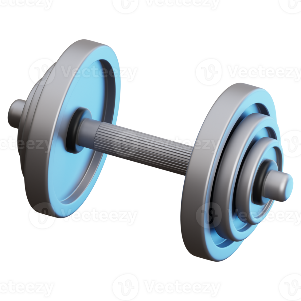 Dumbbell 3D Illustration for web, app, infographic, etc png