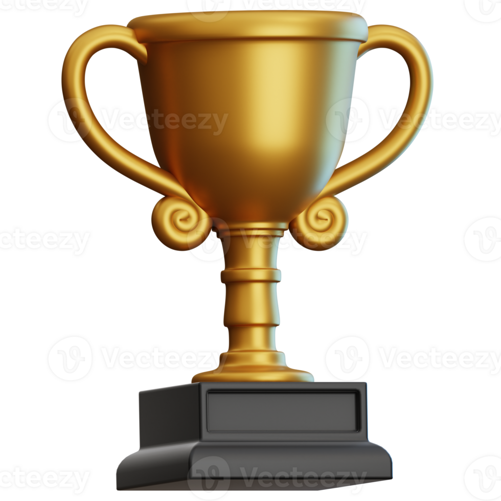 trophy 3D Illustration for web, app, infographic, etc png