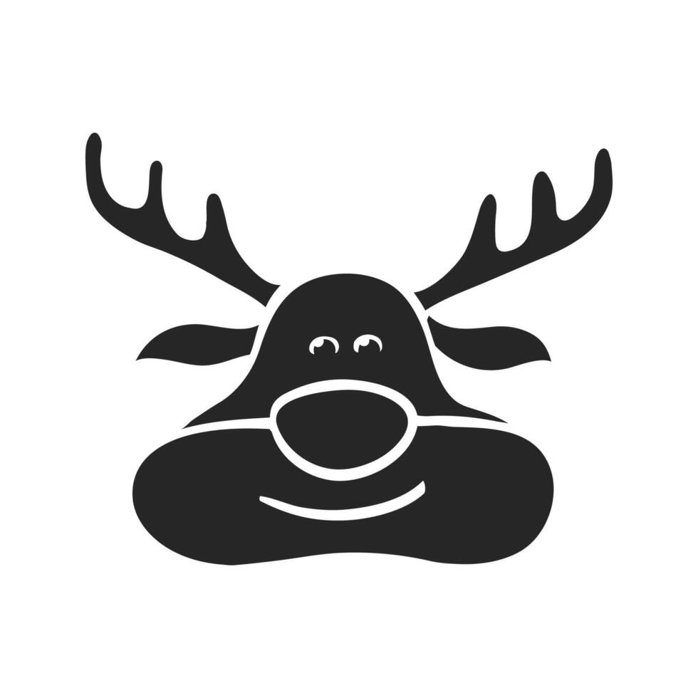 Hand drawn Reindeer the moose vector illustration