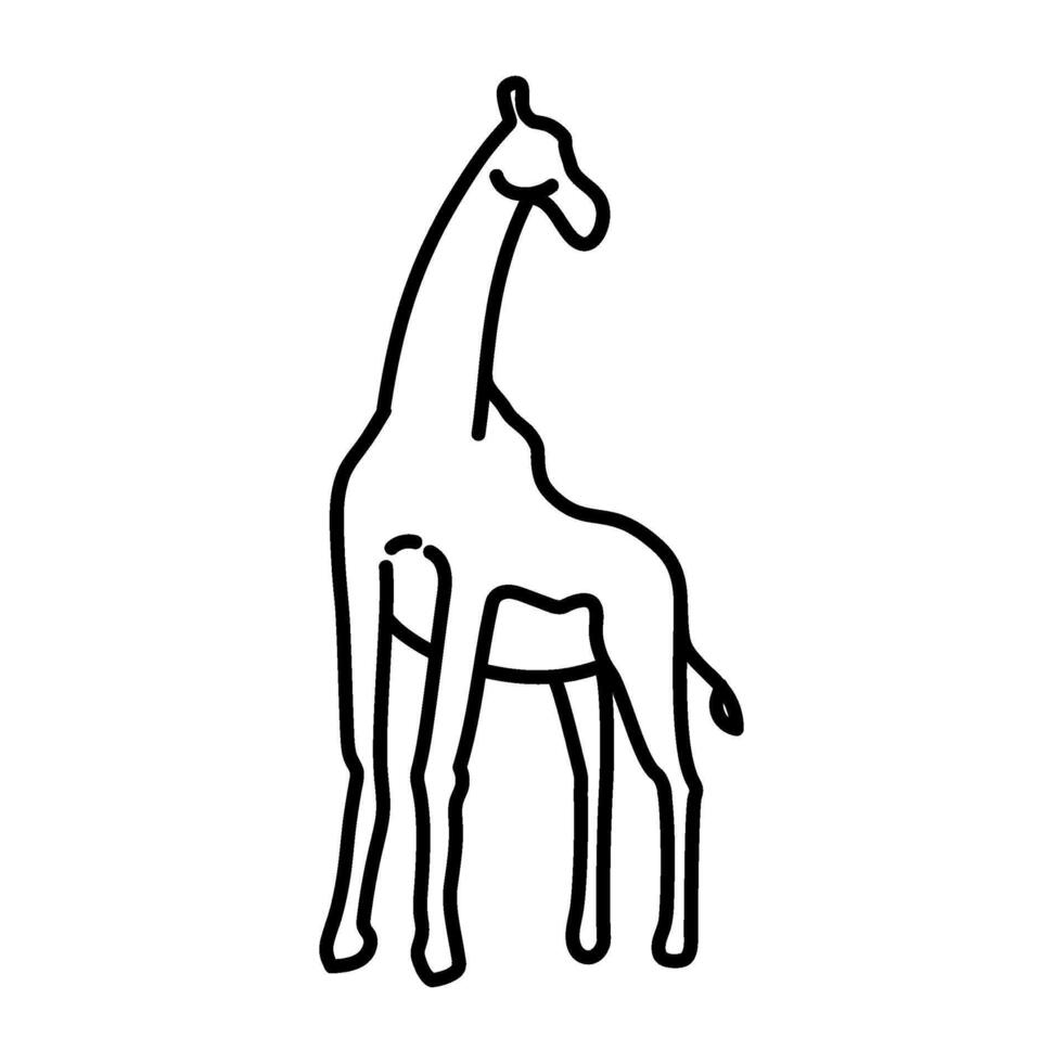jirafa icono mano dibujado vector ilustración