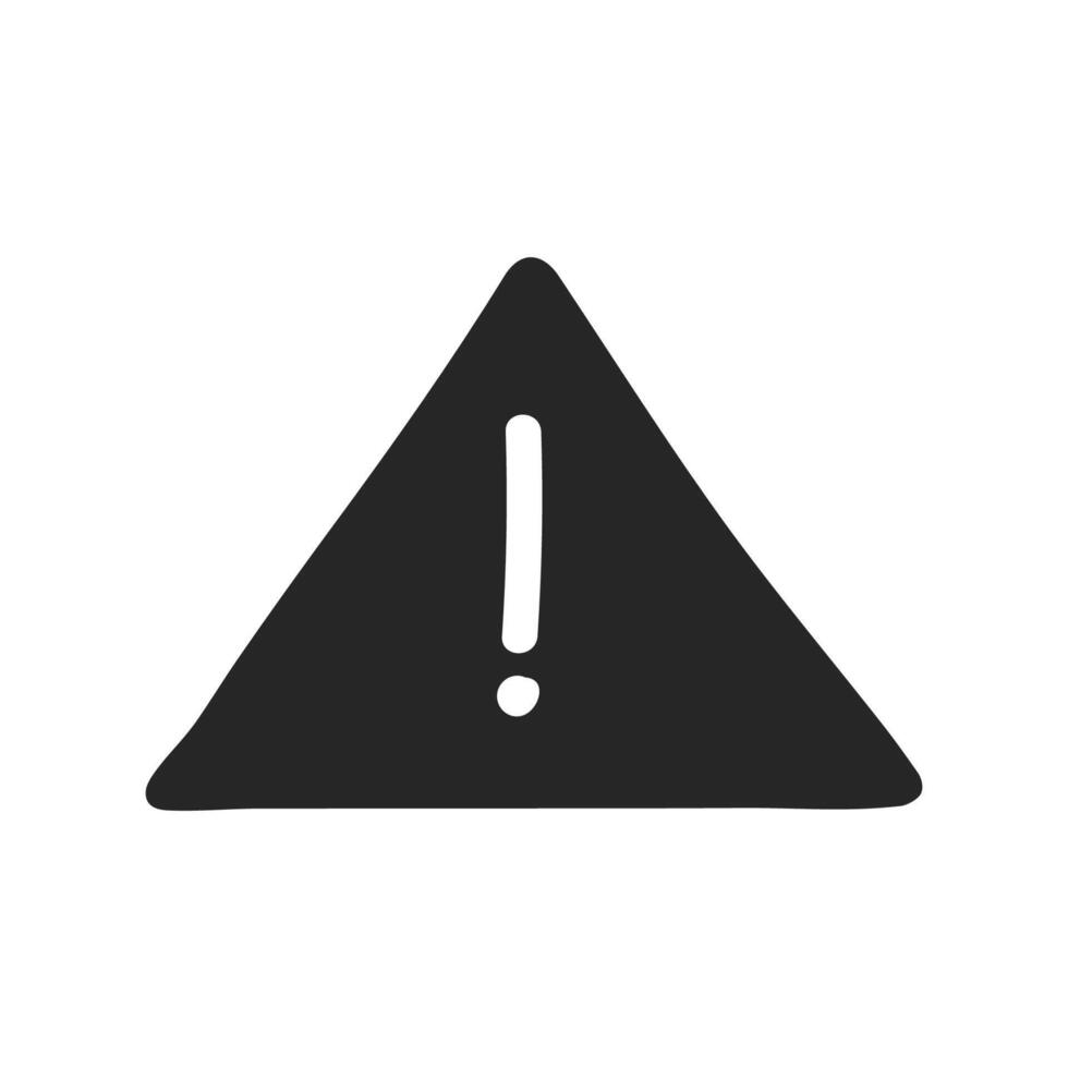 Hand drawn Warning sign vector illustration