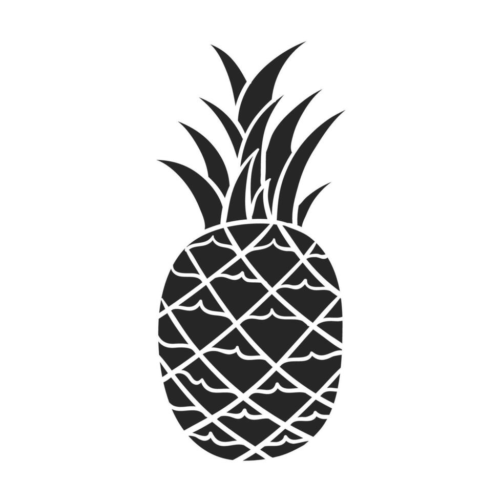 Hand drawn pineapple vector illustration