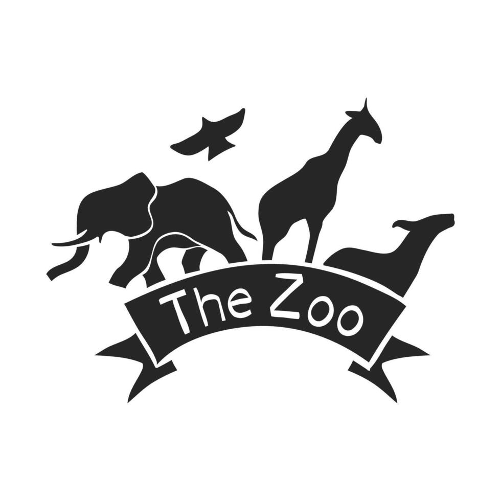 Hand drawn Zoo gate vector illustration