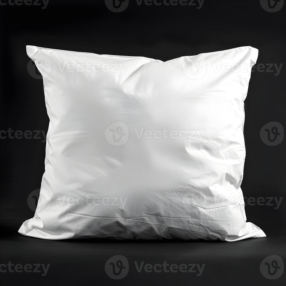 AI generated Top view of white pillow isolated on a white background. High-resolution. AI Generative photo