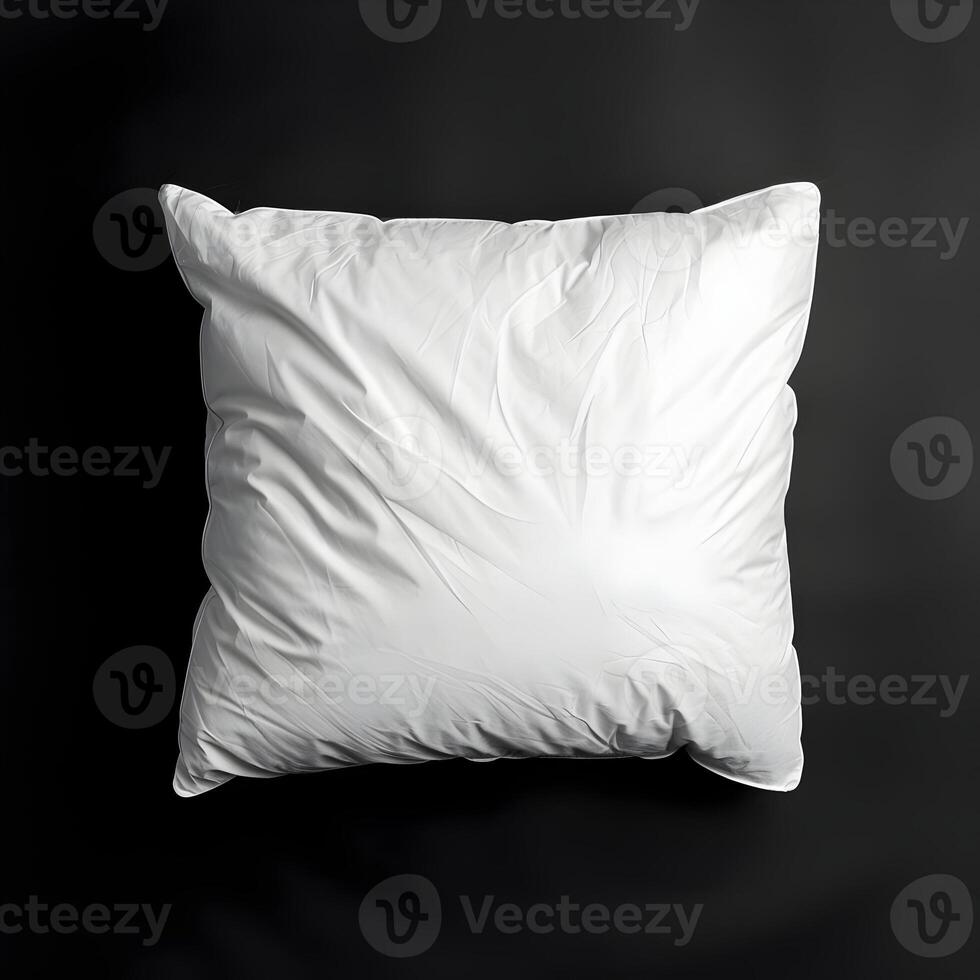 AI generated Top view of white pillow isolated on a white background. High-resolution. AI Generative photo