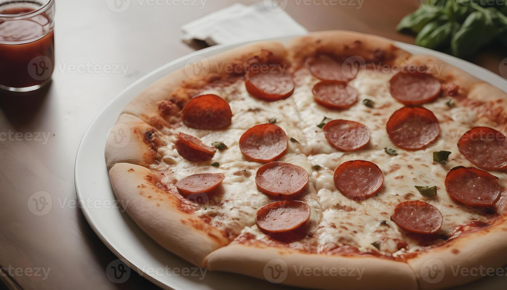 AI generated fast food pizza photo