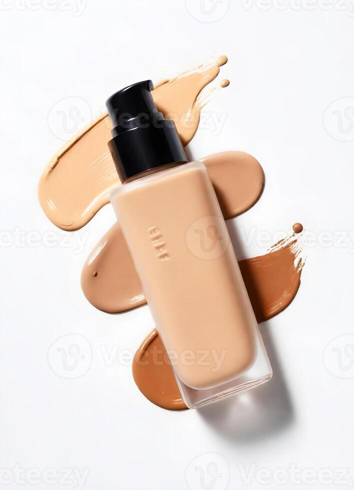 AI generated foundation makeup bottles mockup photo