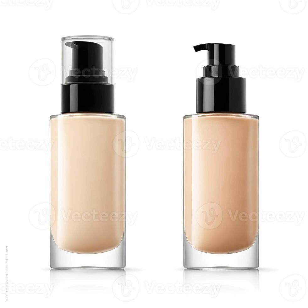 AI generated foundation makeup bottles mockup photo