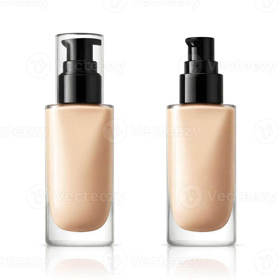 AI generated foundation makeup bottles mockup photo