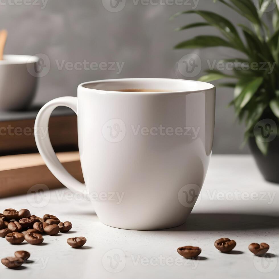 AI generated coffee mug mockup photo