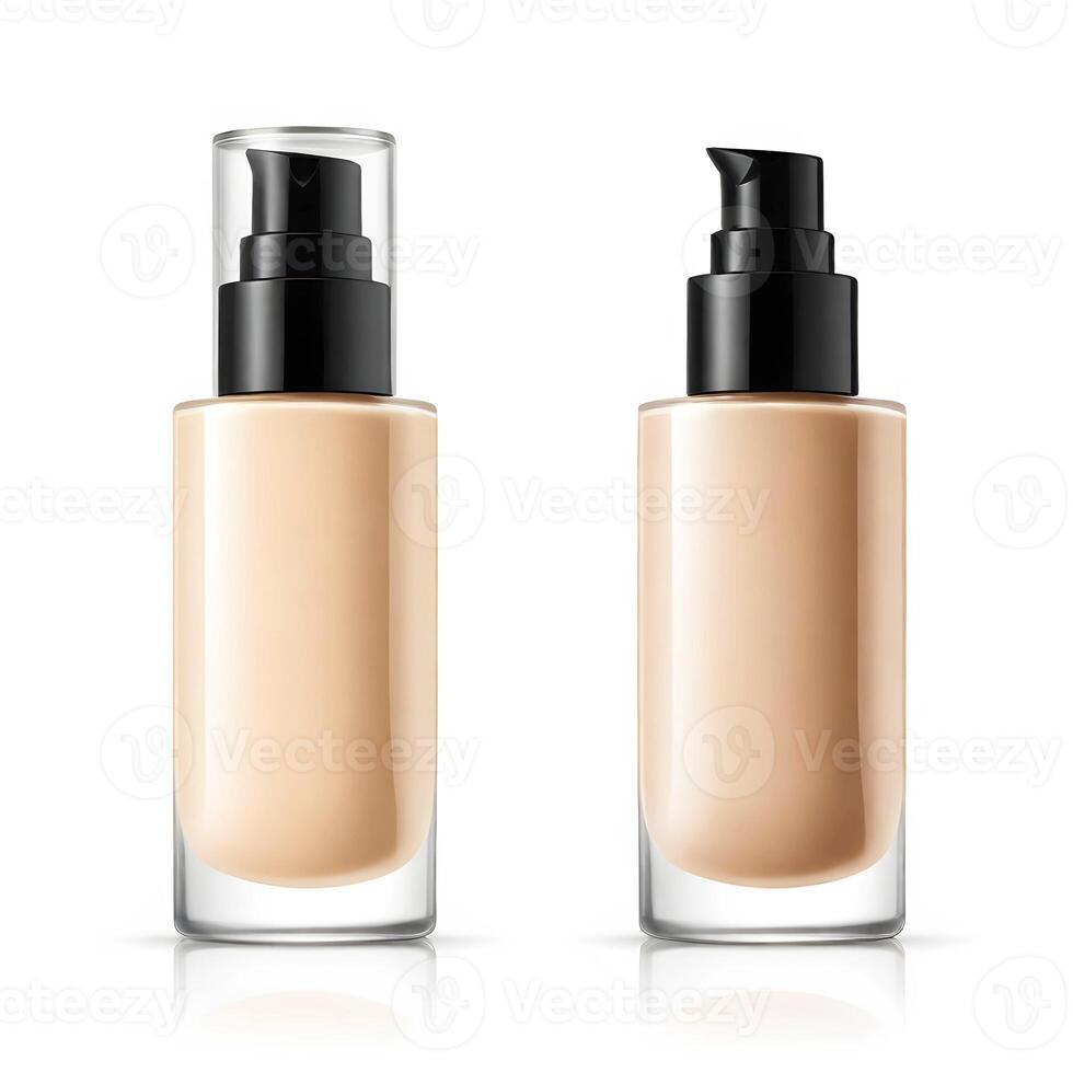 AI generated foundation makeup bottles mockup photo