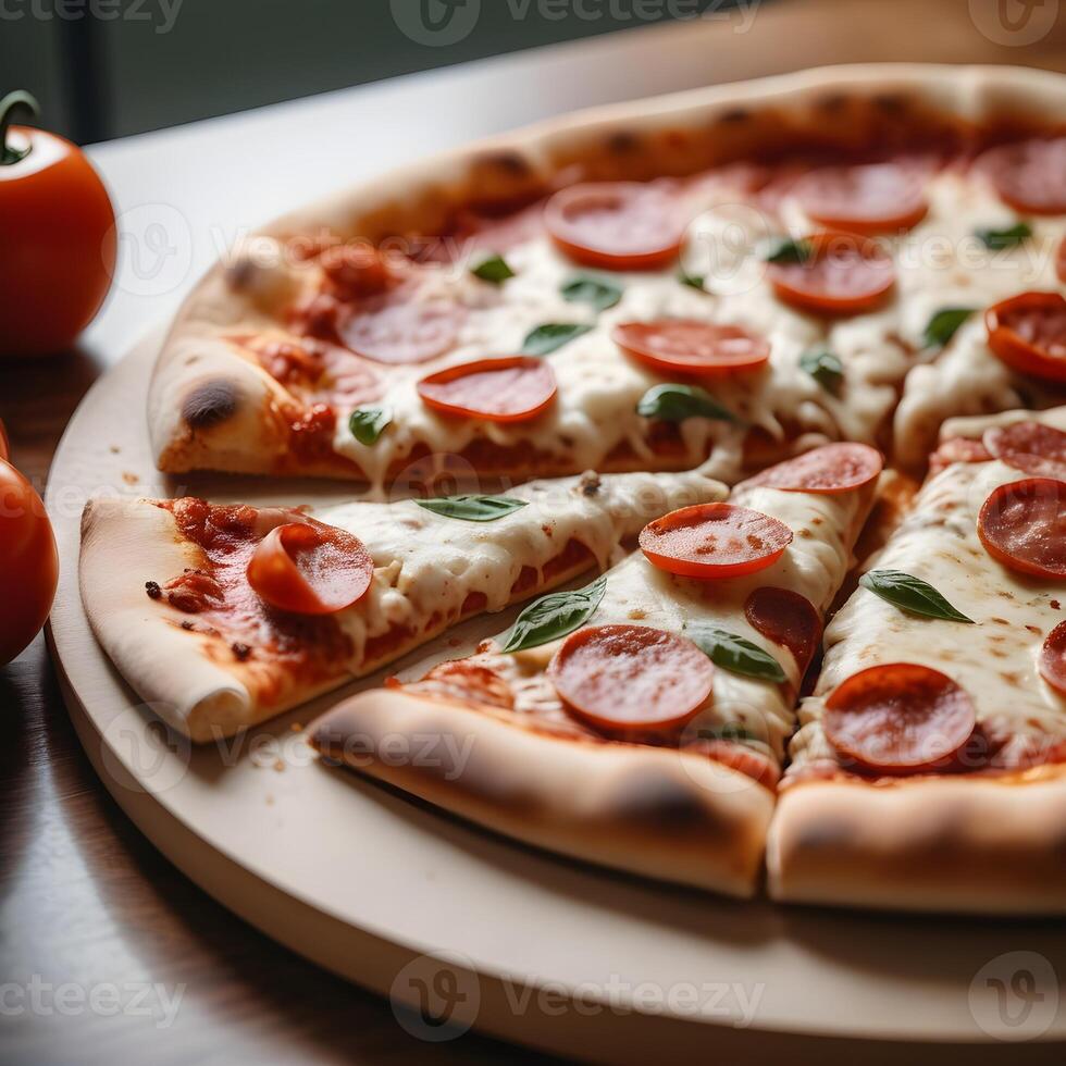 AI generated fast food pizza photo
