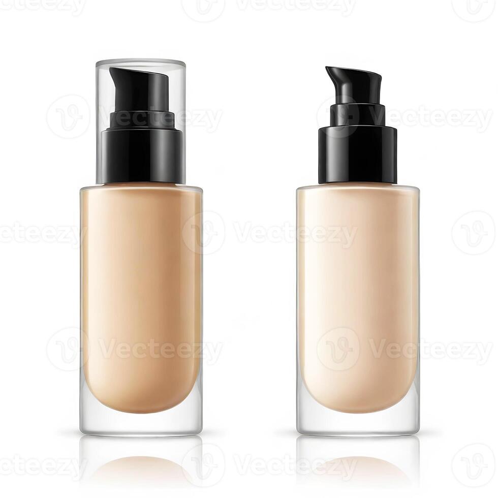 AI generated foundation makeup bottles mockup photo