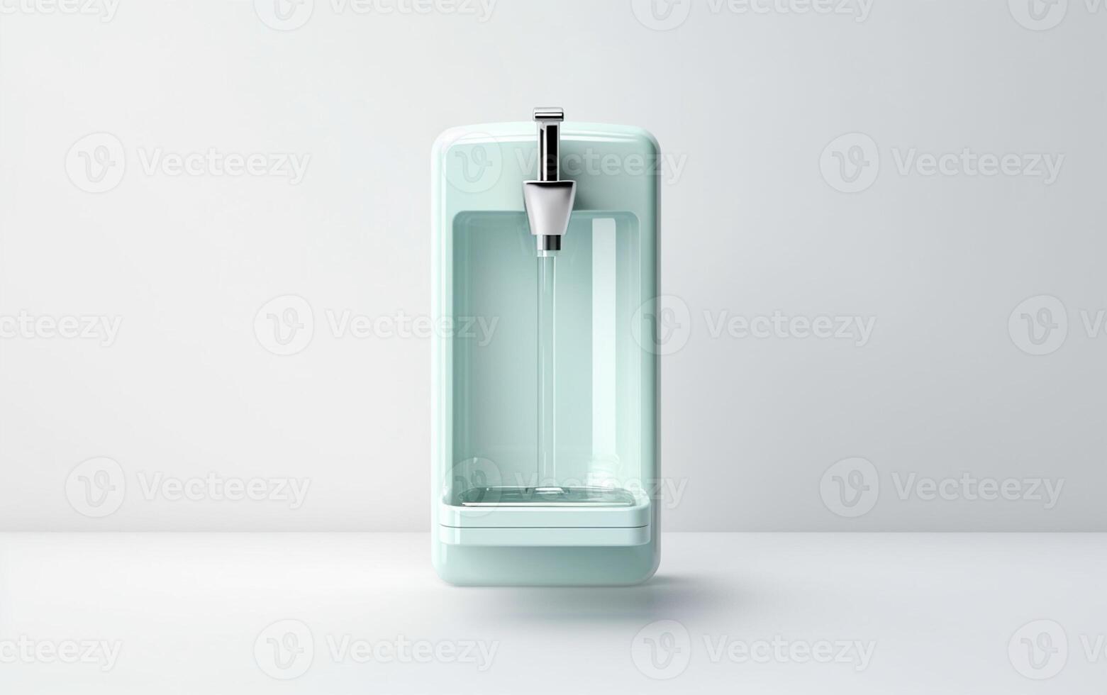 AI generated Realistic 8k Hand Sanitizer Dispenser on White Background. photo