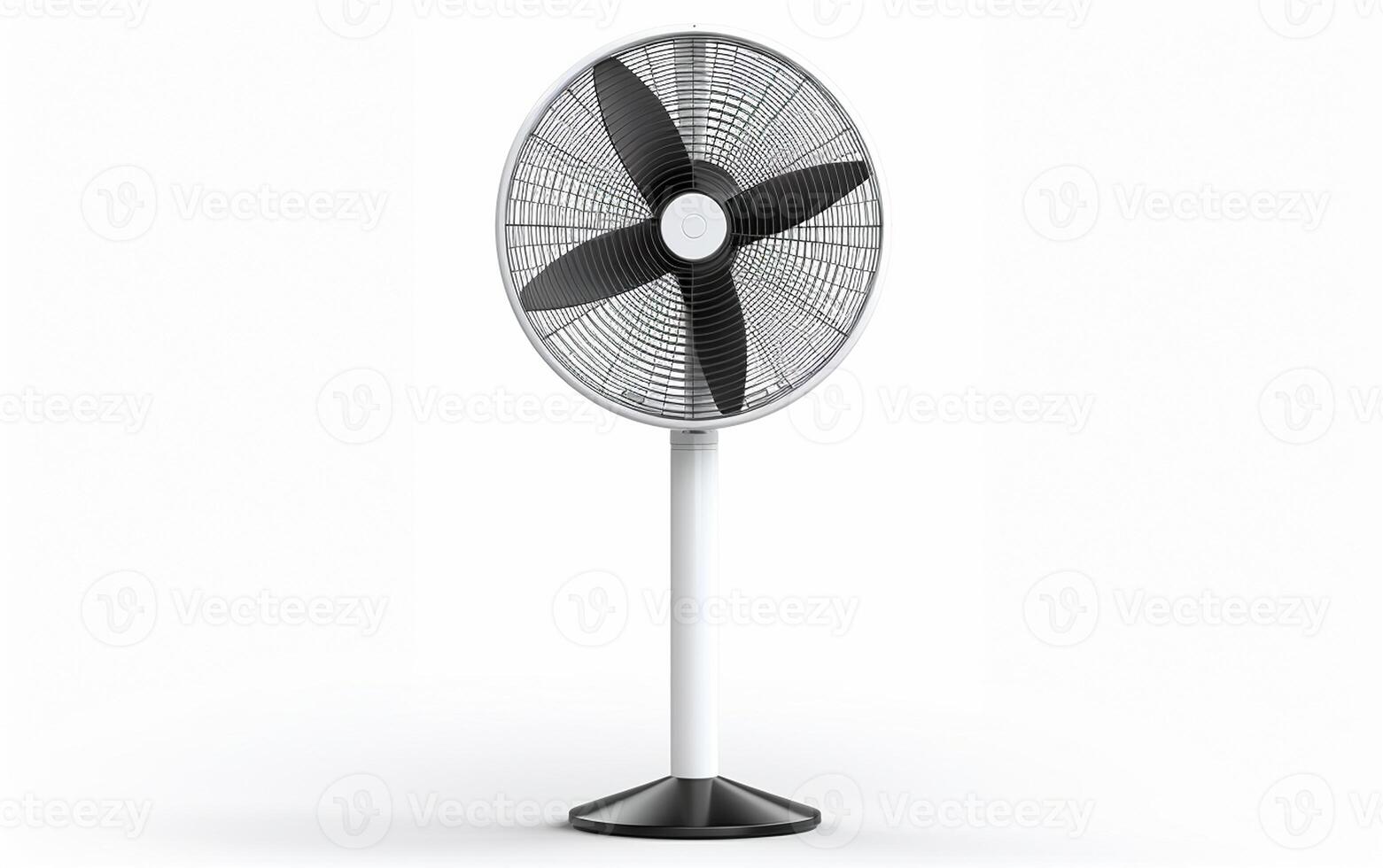 AI generated Electric Standing Fan in 7f86ff58 Realism on White. photo