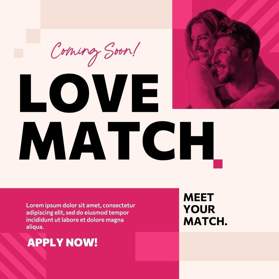 Love Match Dating Instagram Template Design