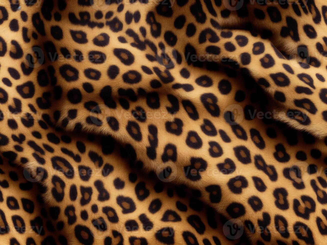 ai generado leopardo negro y marrón manchado impresión. ondulado textura, mira me gusta felpa material. foto