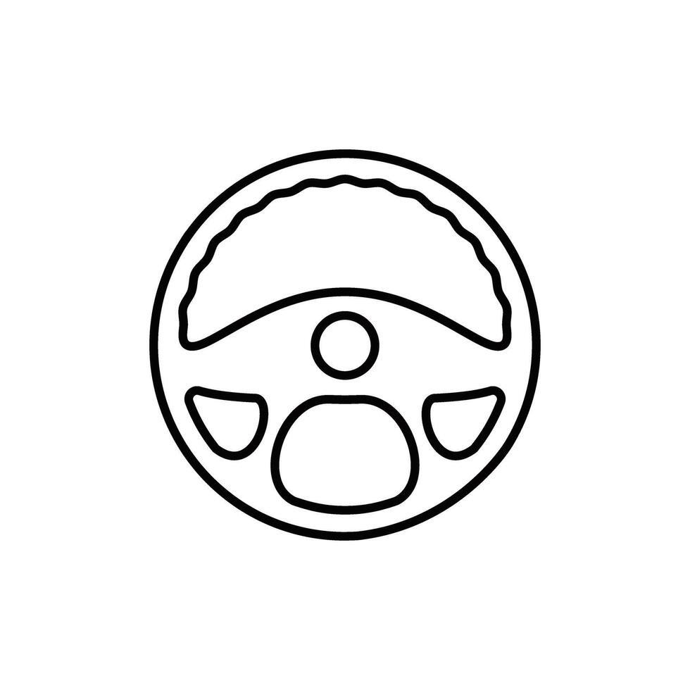 Steering Wheel icon vector. Machine control illustration sign. Steer symbol or logo. vector