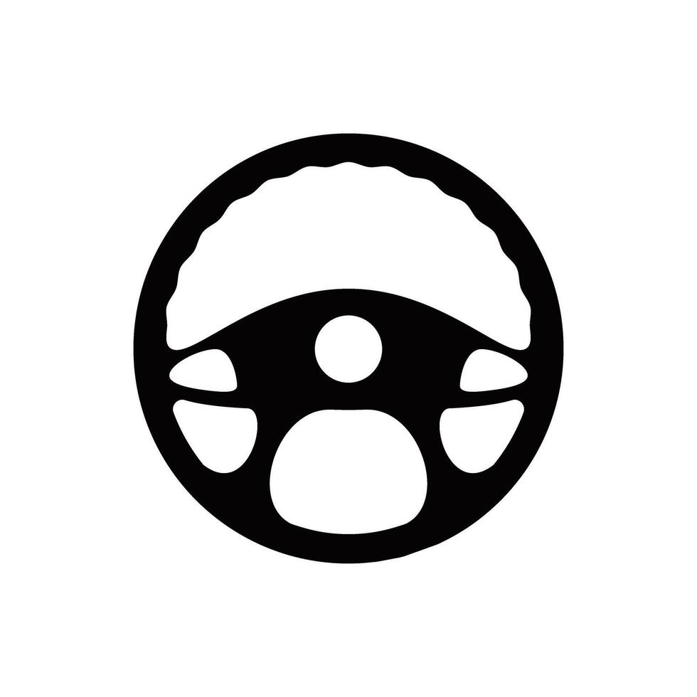 Steering wheel icon vector. Machine control illustration sign. Steer symbol or logo. vector