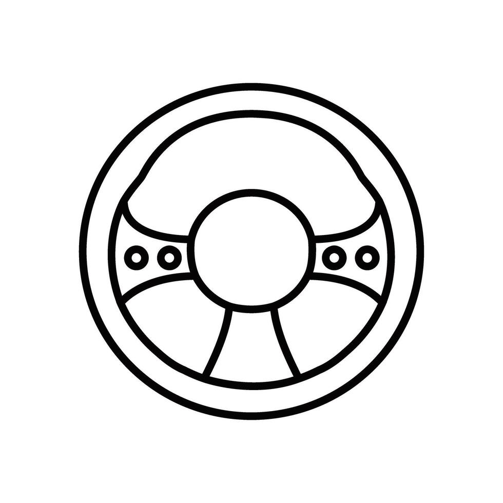 Steering Wheel icon vector. Machine control illustration sign. Steer symbol or logo. vector