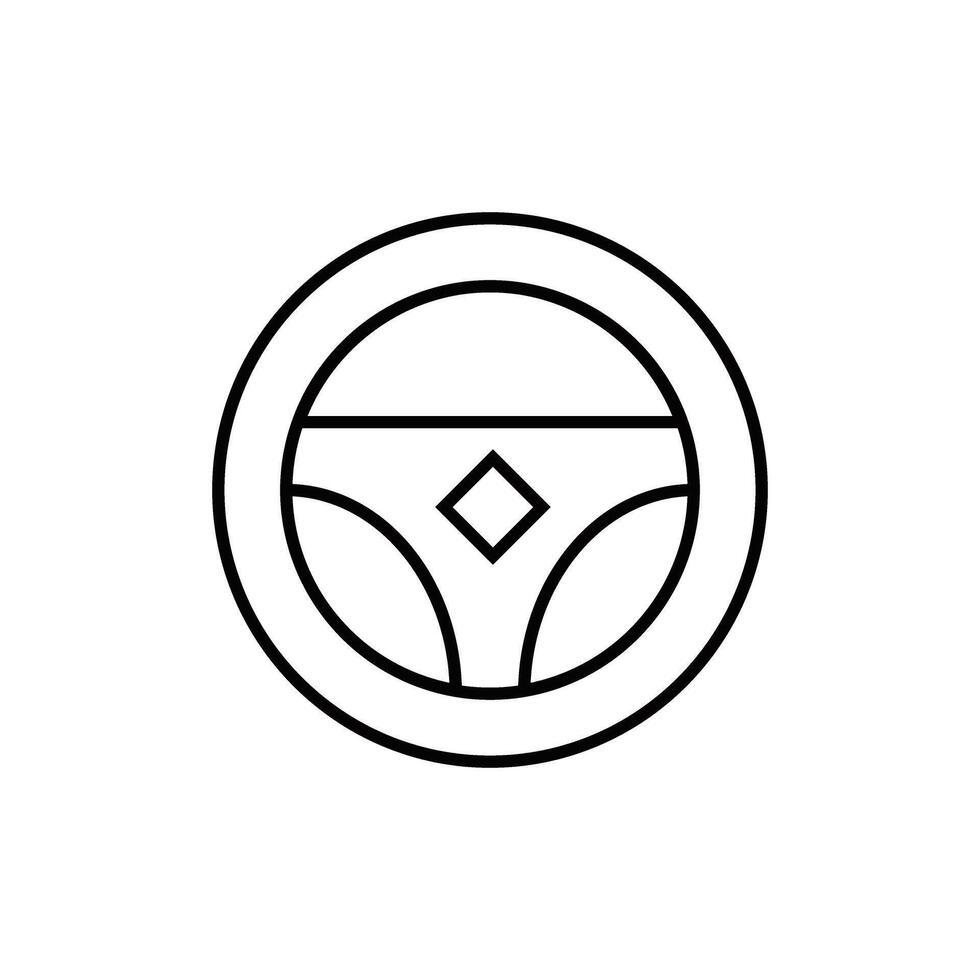 Steering Wheel icon vector. Machine control illustration sign. Steer symbol or logo. vector