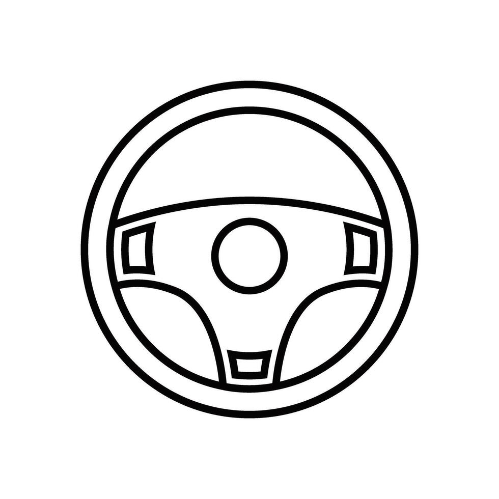 Steering Wheel icon vector. Machine control illustration sign. Steer symbol or logo. vector