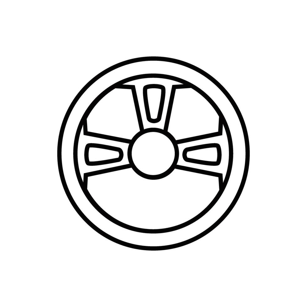 Steering Wheel icon vector. Machine control illustration sign. Steer symbol or logo. vector