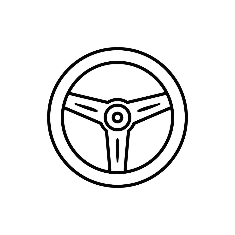 Steering Wheel icon vector. Machine control illustration sign. Steer symbol or logo. vector