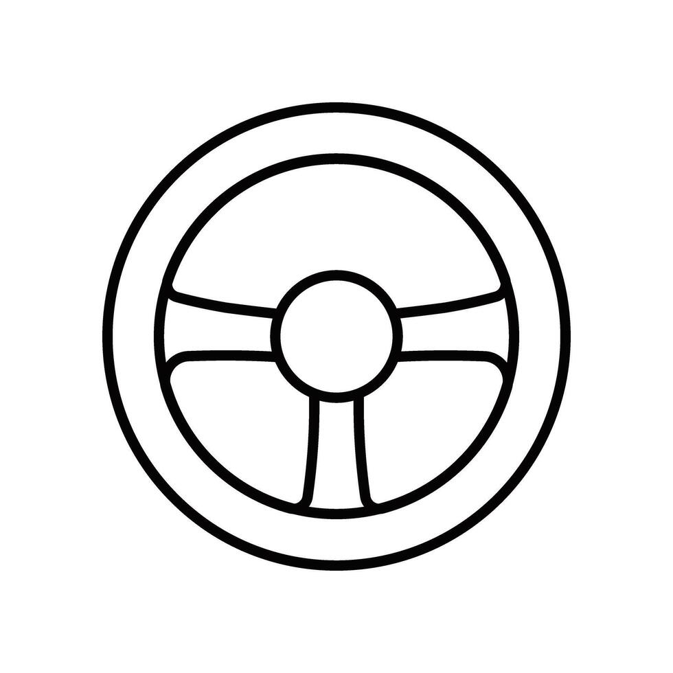Steering Wheel icon vector. Machine control illustration sign. Steer symbol or logo. vector