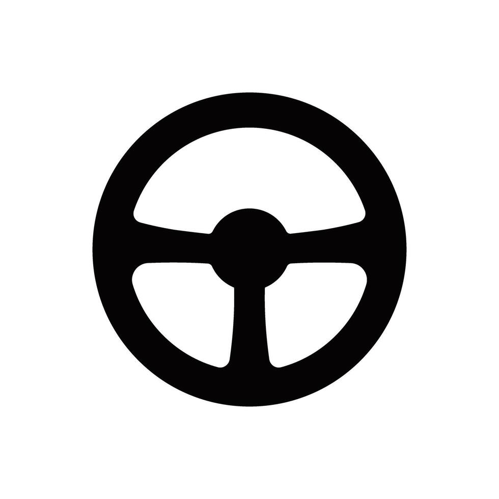 Steering wheel icon vector. Machine control illustration sign. Steer symbol or logo. vector