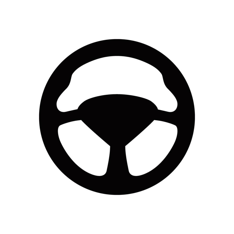 Steering wheel icon vector. Machine control illustration sign. Steer symbol or logo. vector