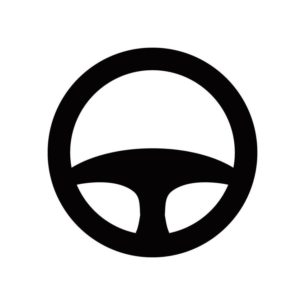Steering wheel icon vector. Machine control illustration sign. Steer symbol or logo. vector