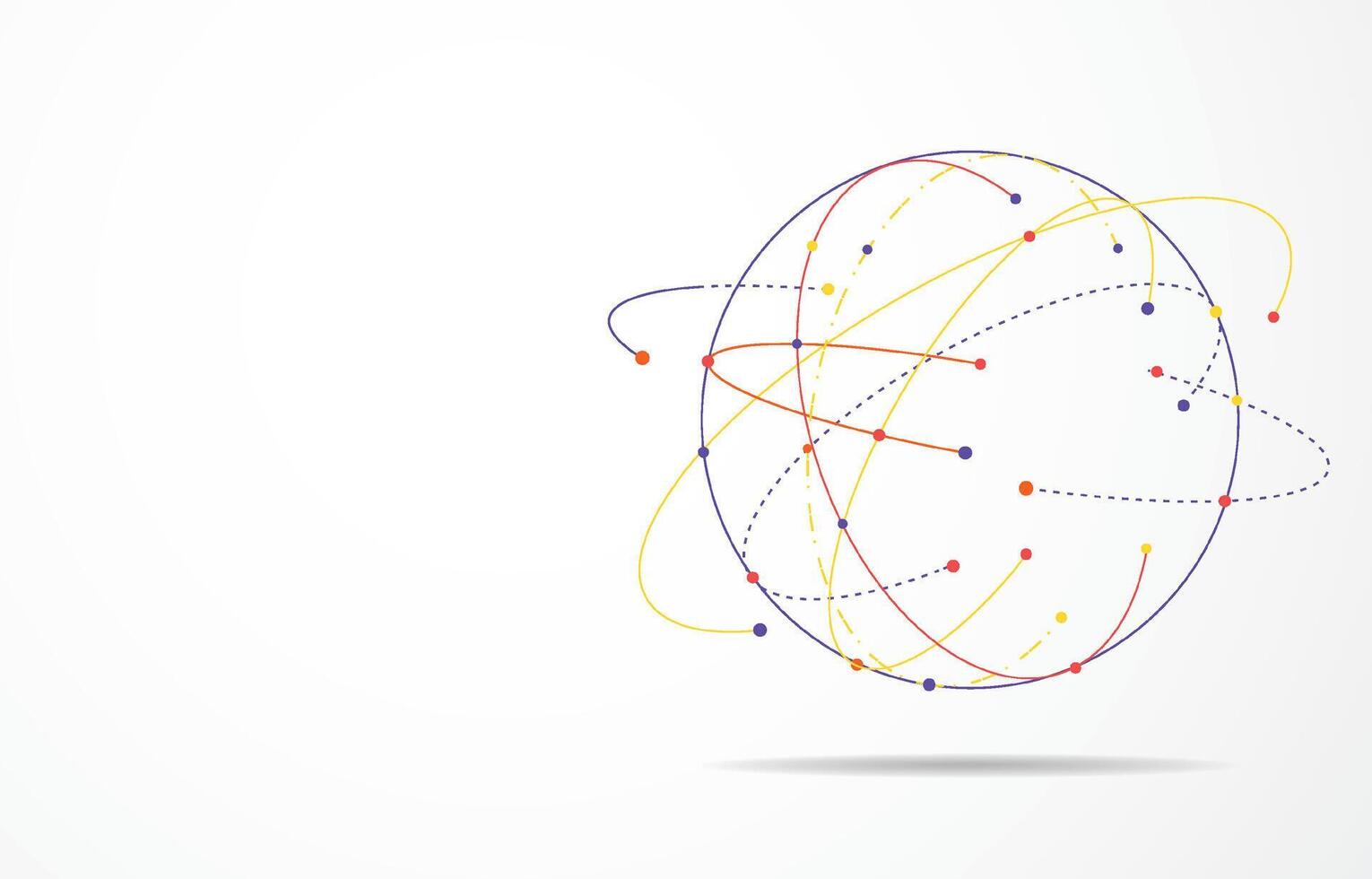 Global network connection. World map point and line composition concept of global business. Vector Illustration