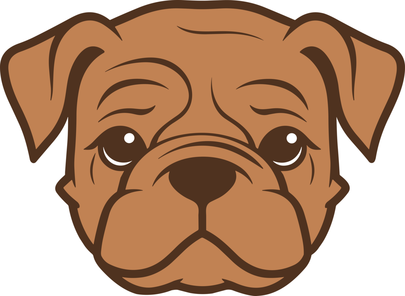 AI generated Bulldog design clipart design illustration png