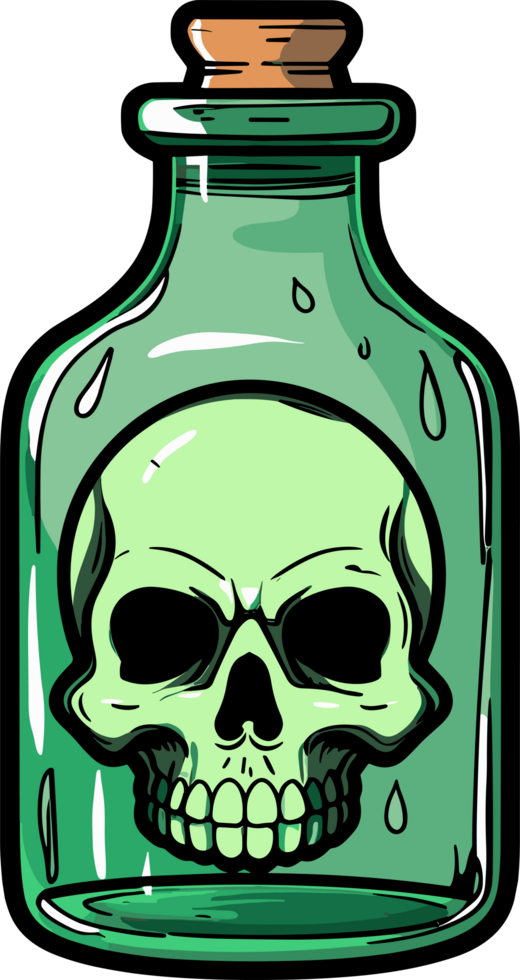 AI generated Poison bottle clipart design illustration png