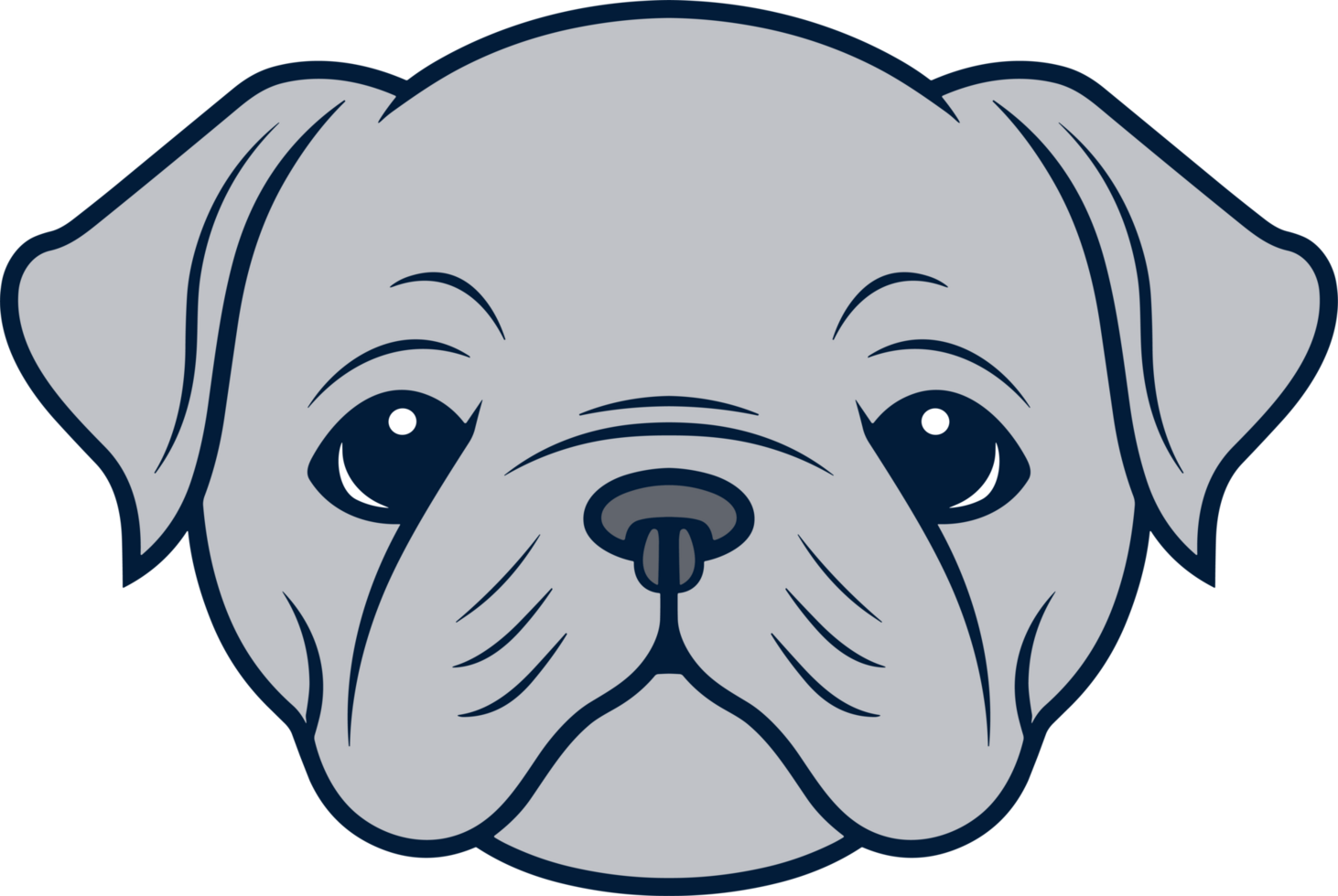 AI generated Bulldog design clipart design illustration png