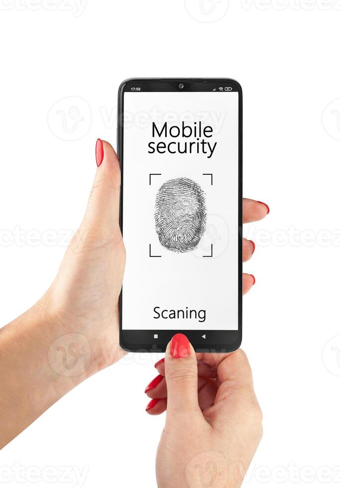 Online payment biometric identification concept photo