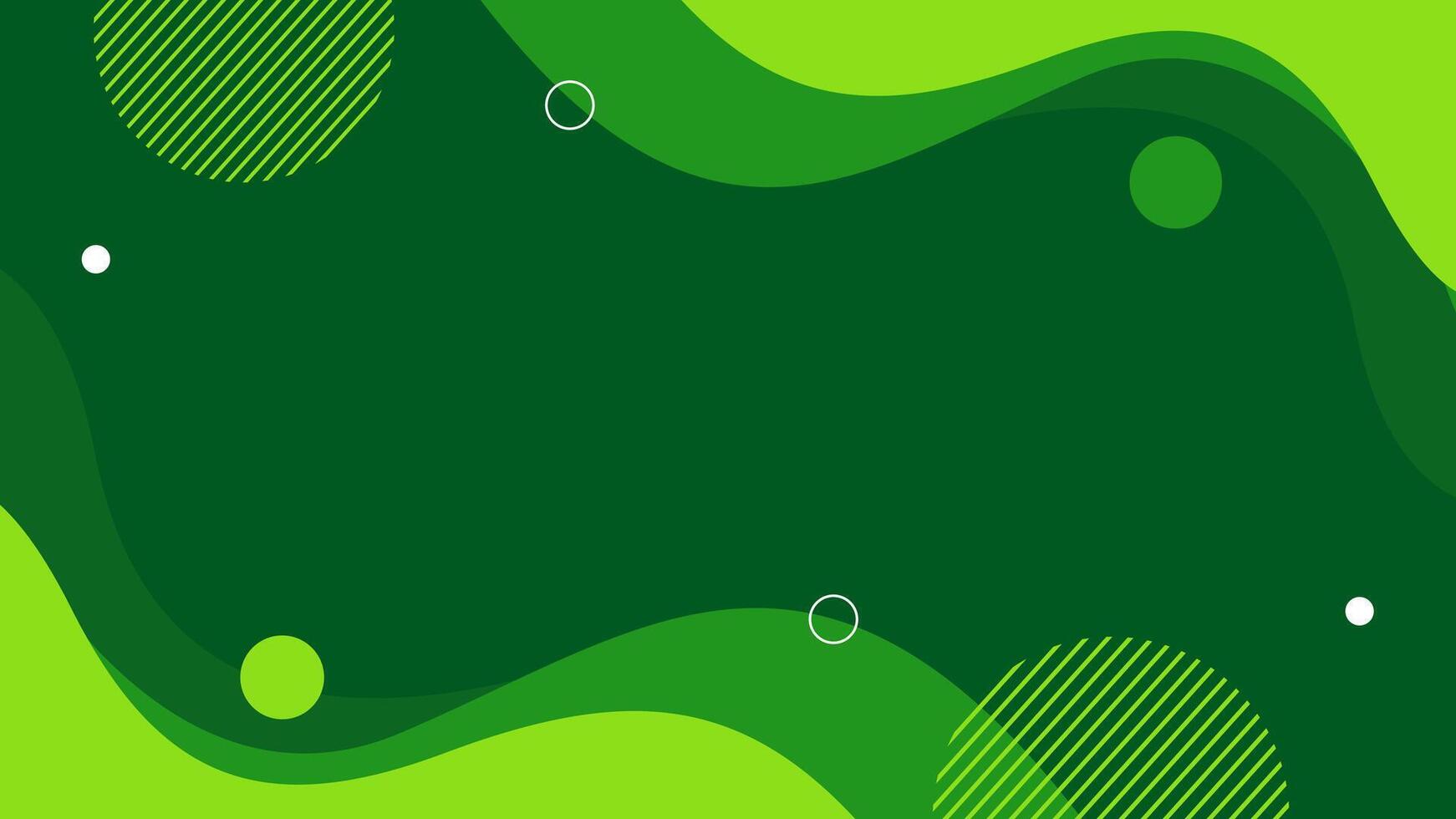 Colorful abstract green background with wave, fluid, and geometric shapes. Vector illustration for Wallpapers, banners, posters, templates, cards, covers, and others