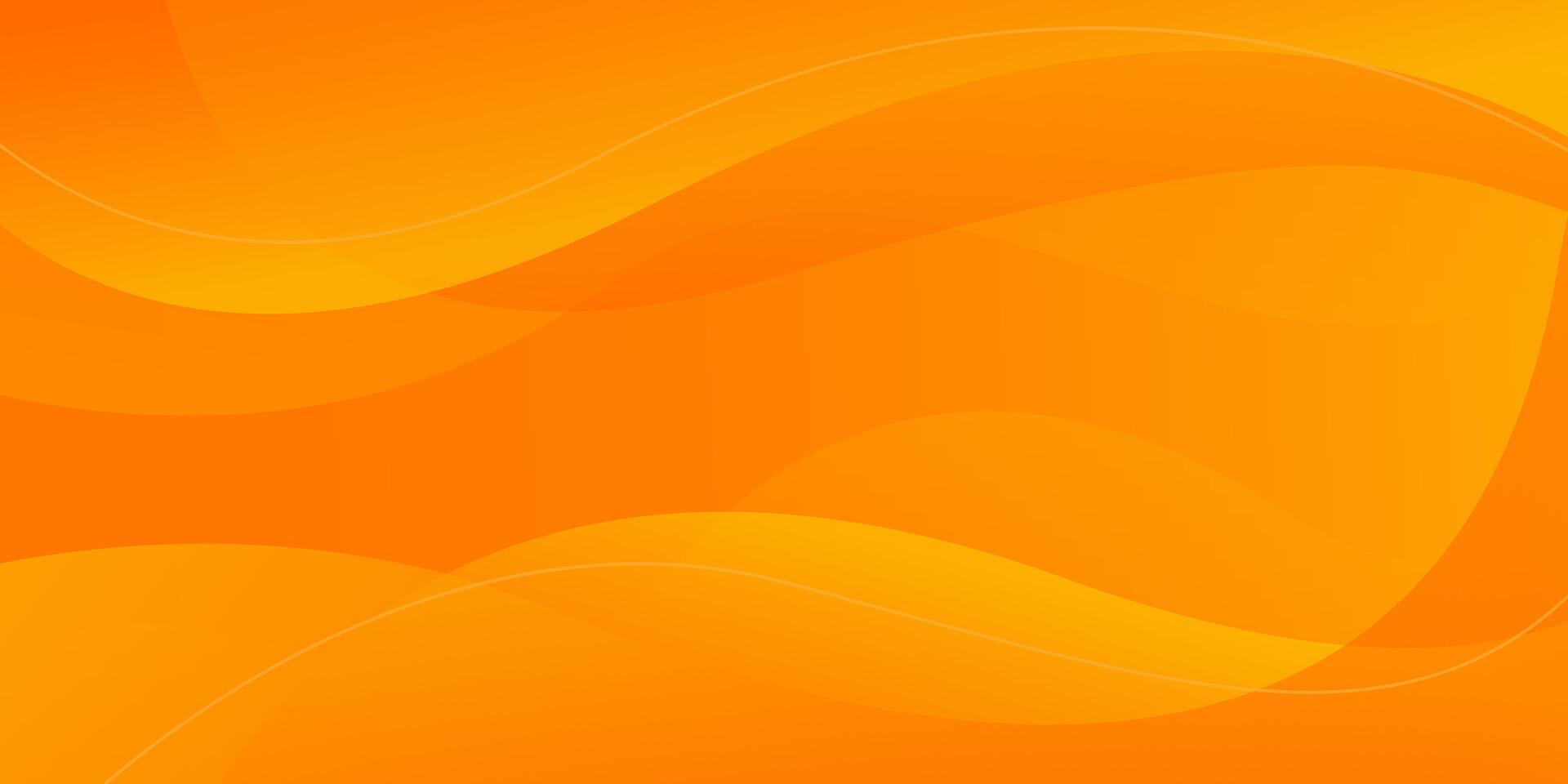 Abstract colorful orange curve background, orange gradient dynamic wallpaper with wave shapes. Suitable for banners, templates, sales, events, ads, pages, web, and others vector