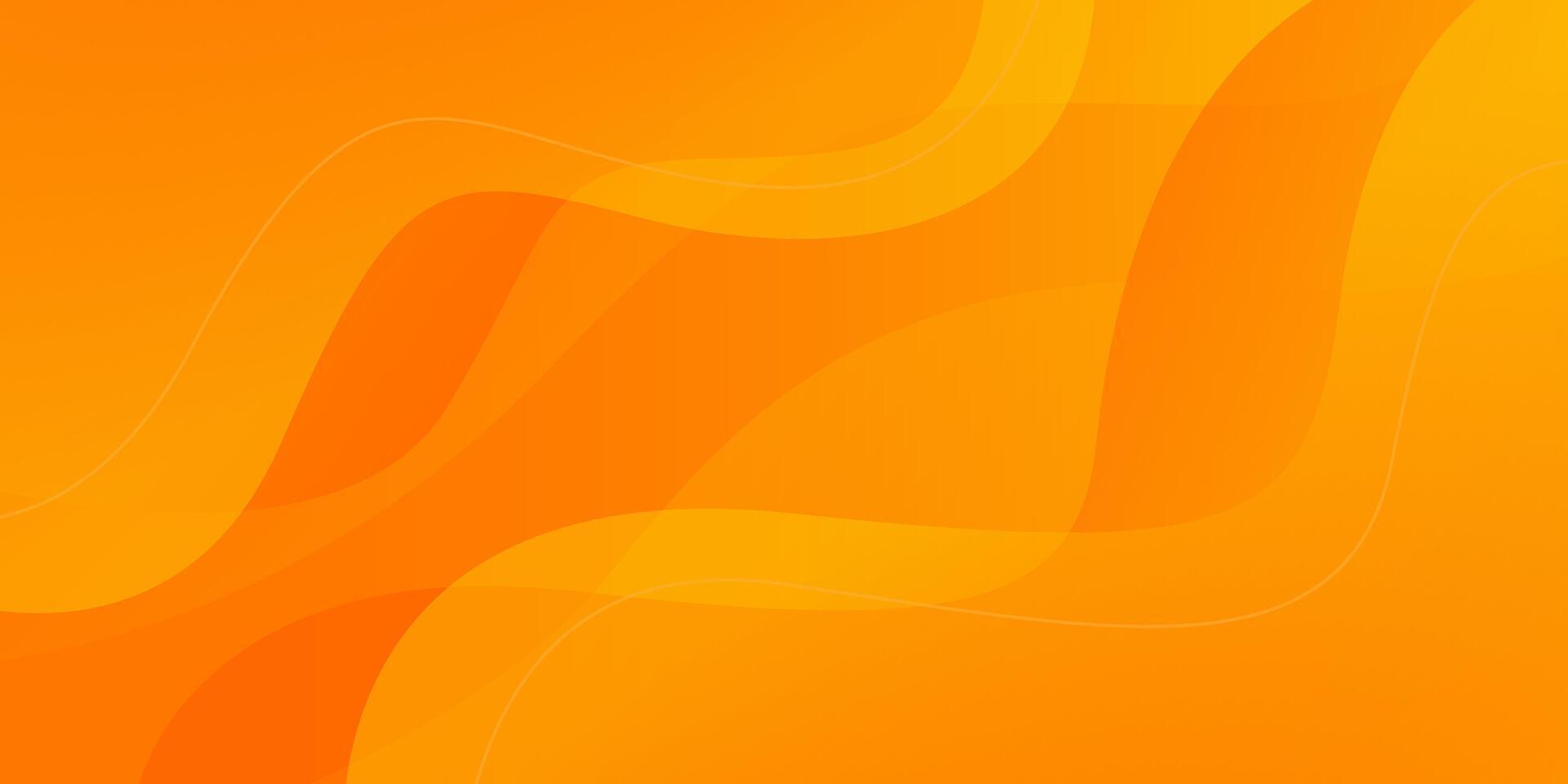 Abstract colorful orange curve background, orange gradient dynamic wallpaper with wave shapes. Suitable for banners, templates, sales, events, ads, pages, web, and others vector