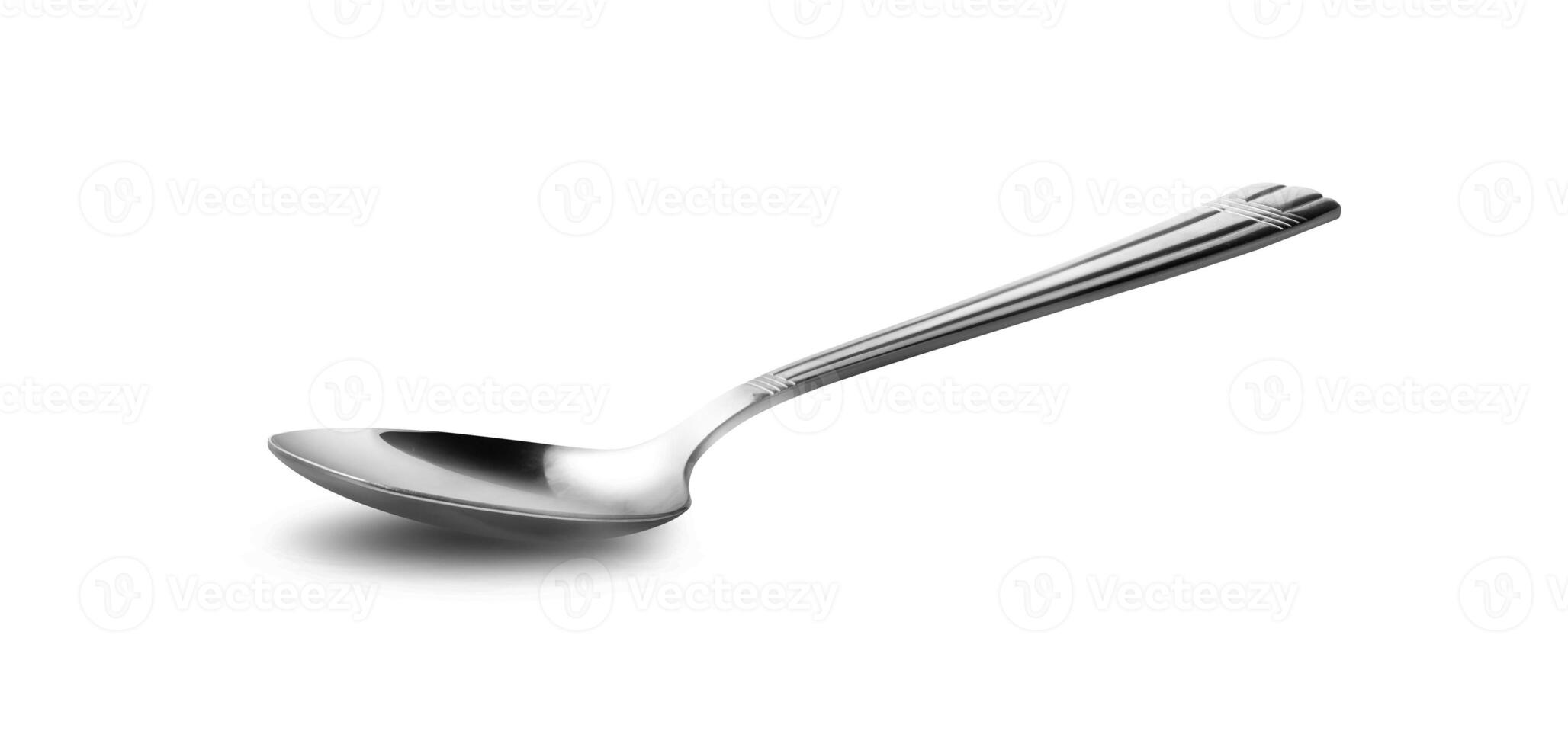 Stainless Teaspoon isolated on white background photo