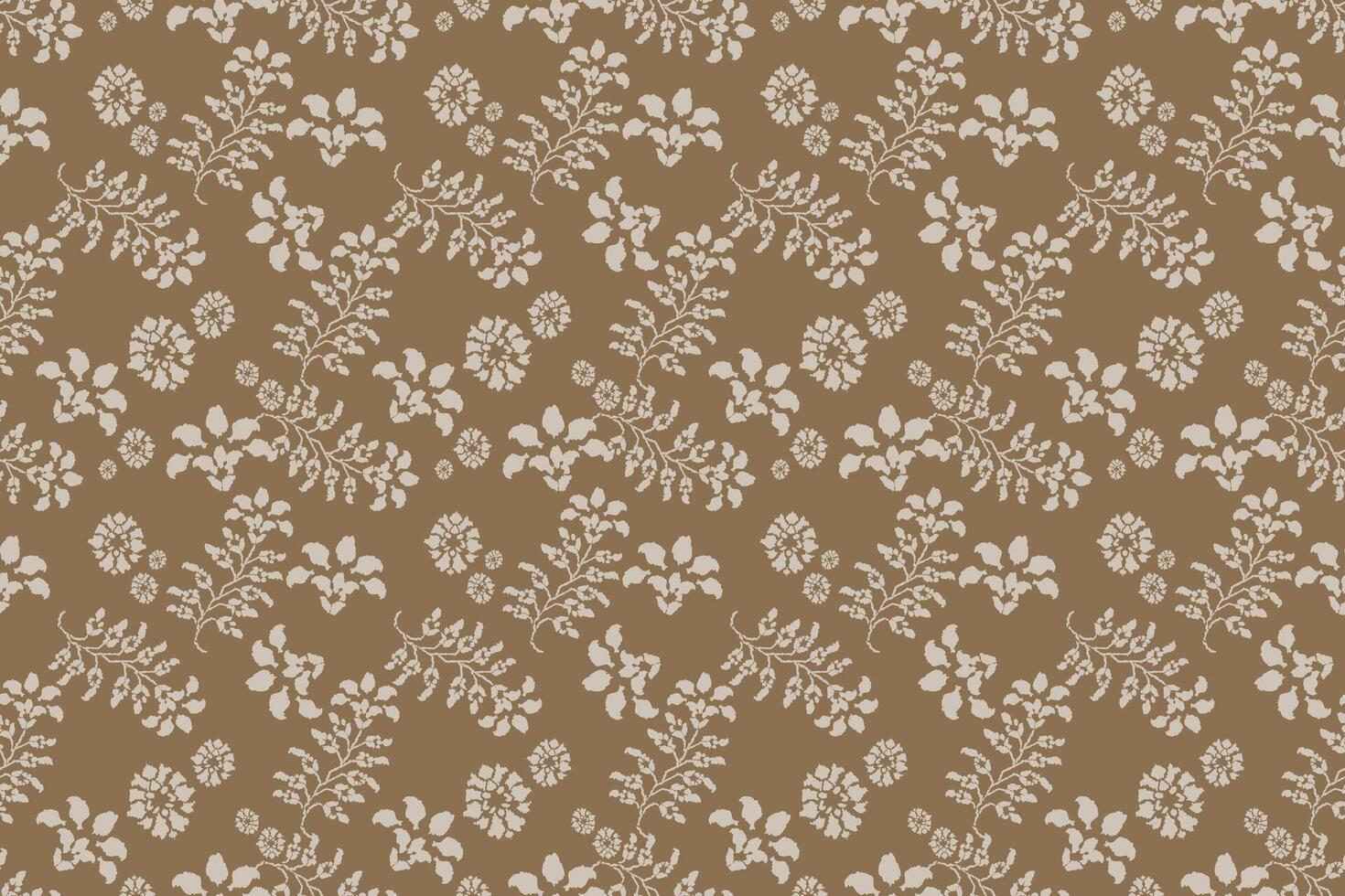 ikat floral cachemir bordado en blanco fondo.ikat étnico oriental sin costura modelo tradicional.azteca estilo resumen vector ilustración.diseño para textura,tela,ropa,envoltura,decoración.