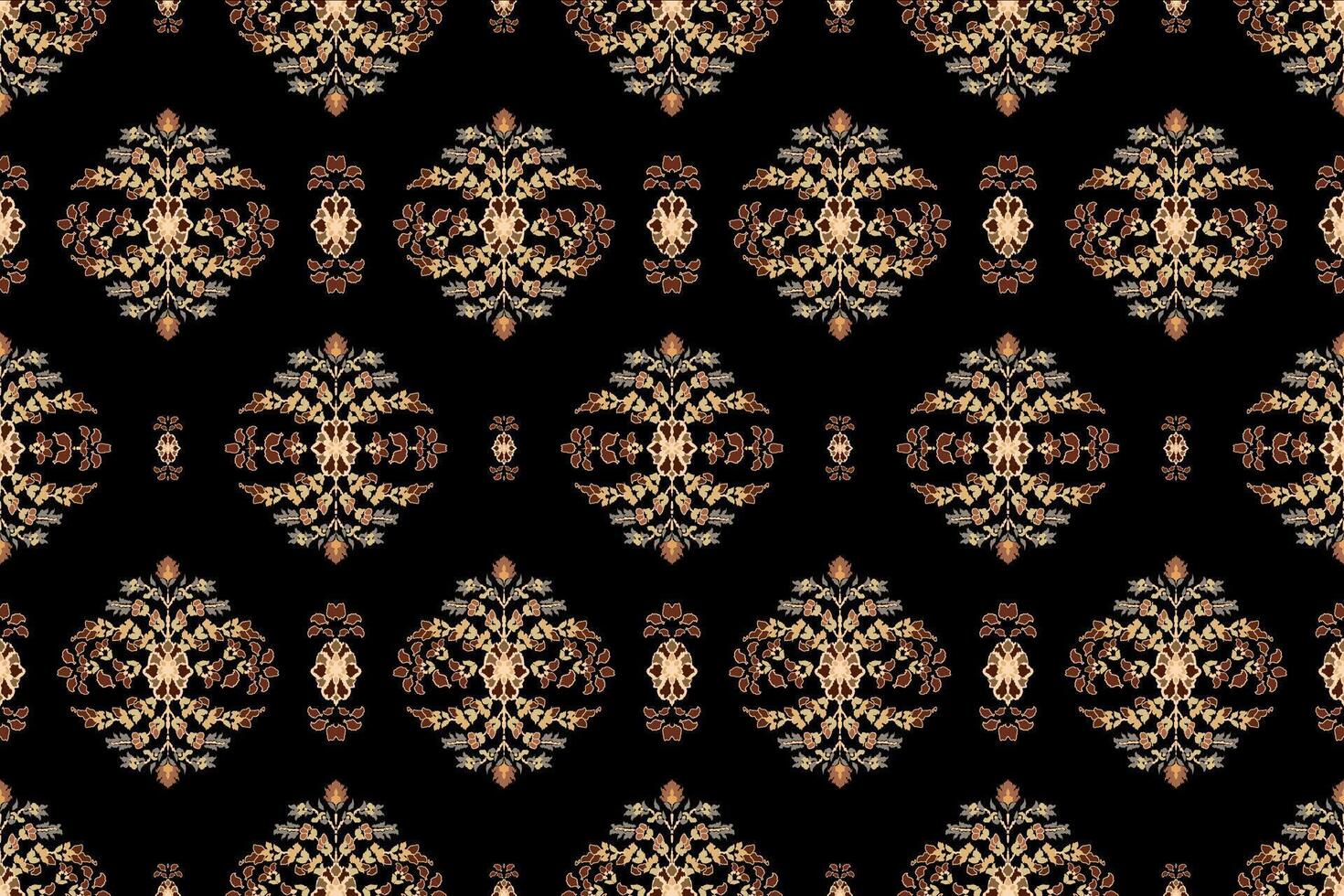 Ikat tribal Indian seamless pattern. Ethnic Aztec fabric carpet mandala ornament native boho chevron textile.Geometric African American oriental traditional vector illustrations. Embroidery style.