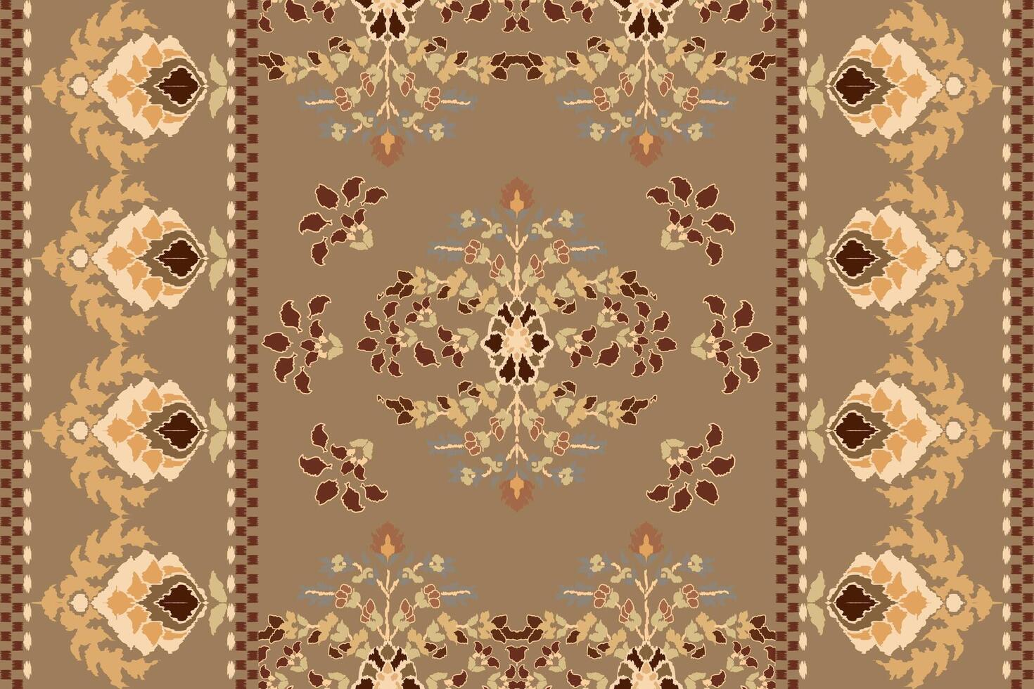 Ikat tribal Indian seamless pattern. Ethnic Aztec fabric carpet mandala ornament native boho chevron textile.Geometric African American oriental traditional vector illustrations. Embroidery style.