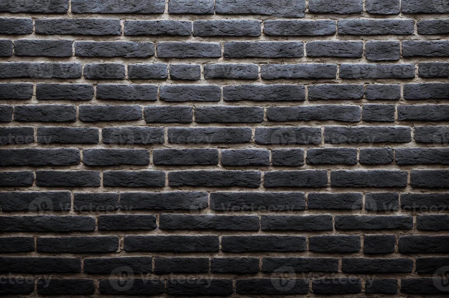 AI generated Close-up of brick wall with dark gray bricks arranged in a pattern. photo