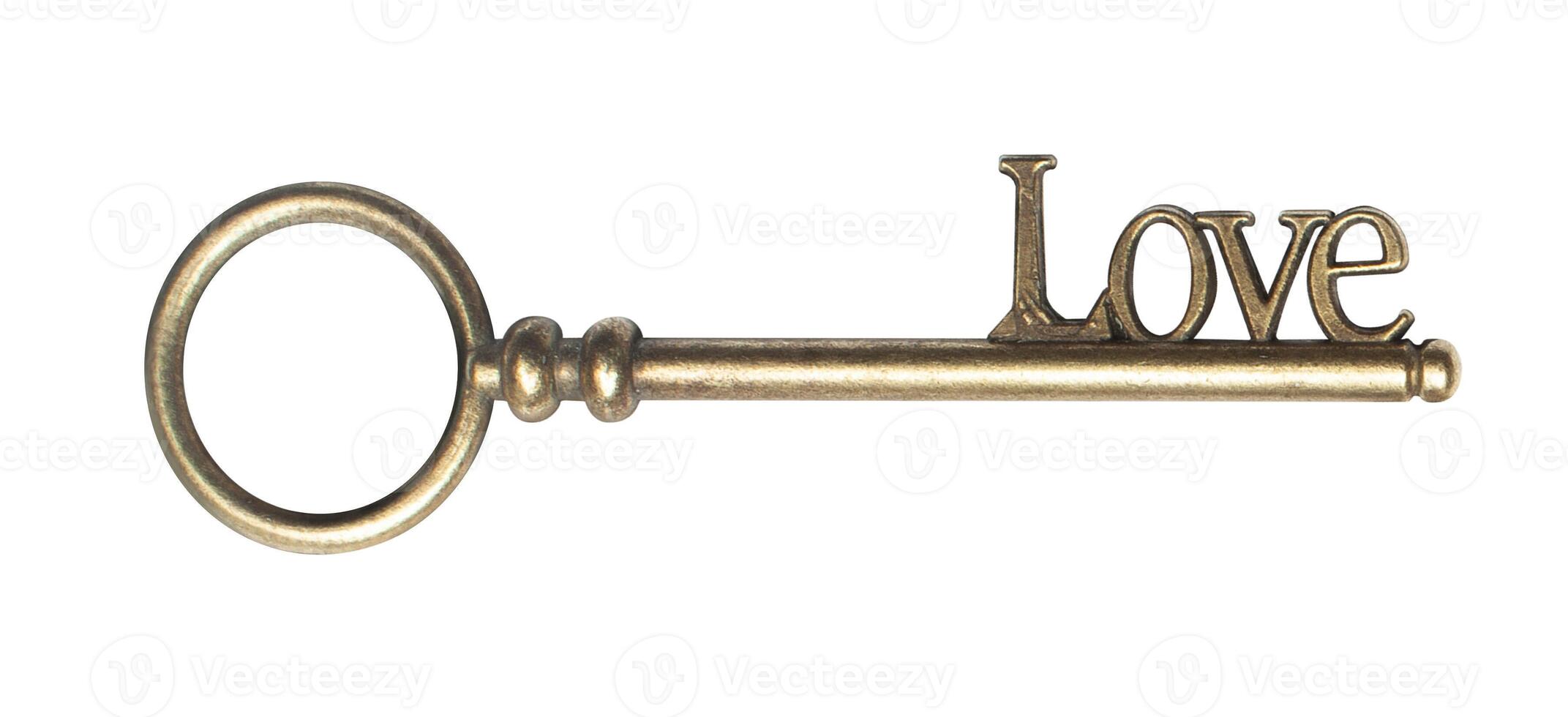 key old vintage with the inscription love photo