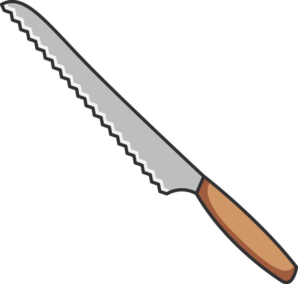 bread knife icon. Kitchen utensil and cooking theme. Isolated design. Vector illustration