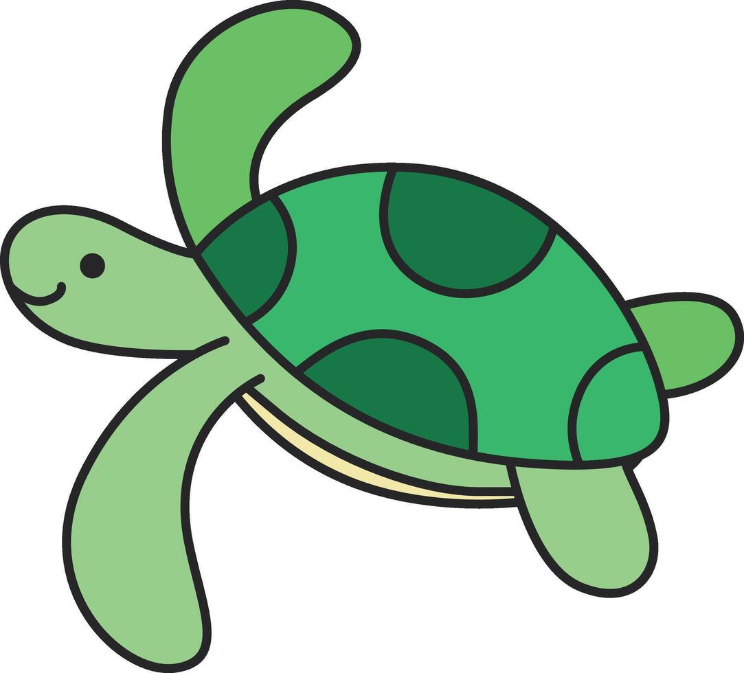 Turtle icon. Cartoon illustration of turtle vector icon for web design