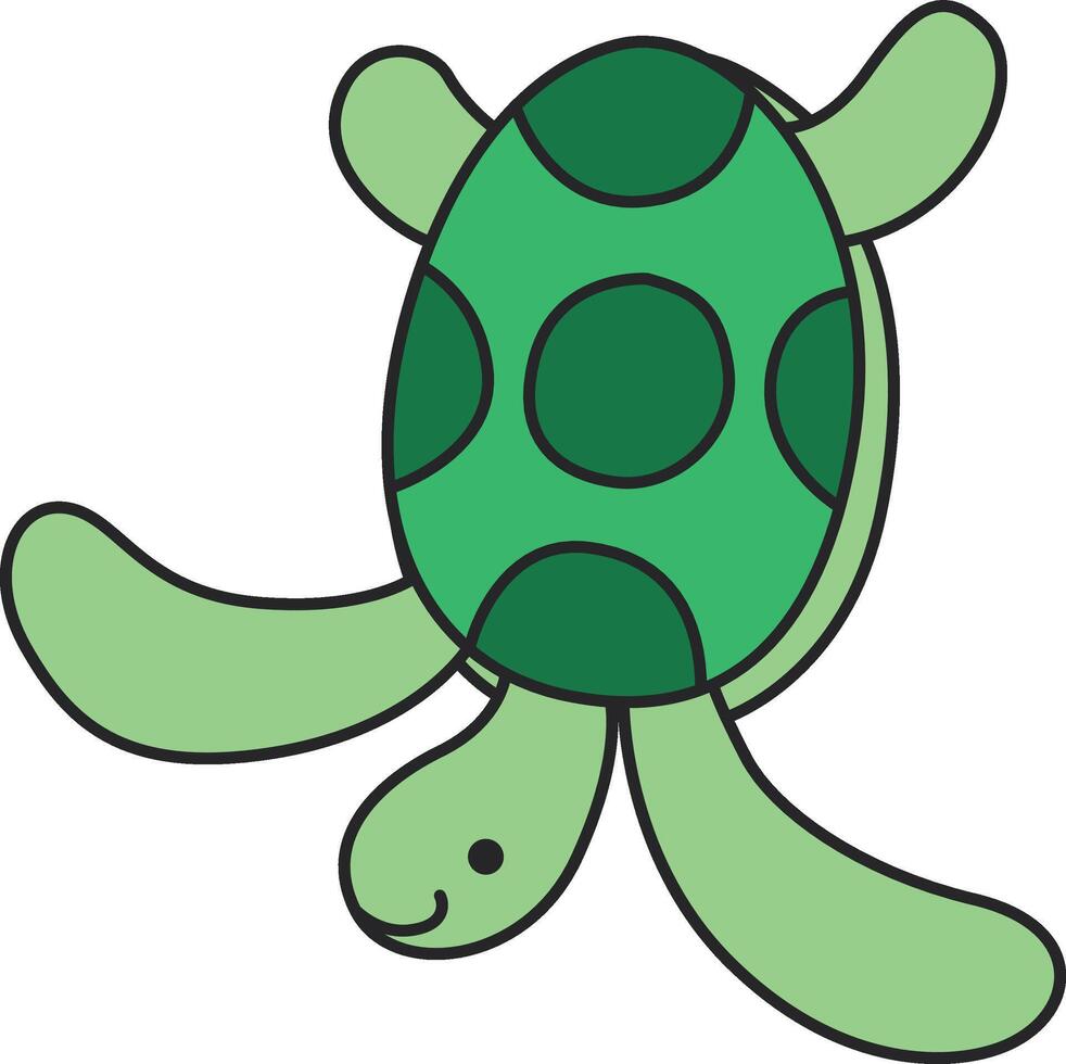 Sea turtle icon. Cartoon illustration of sea turtle vector icon for web design