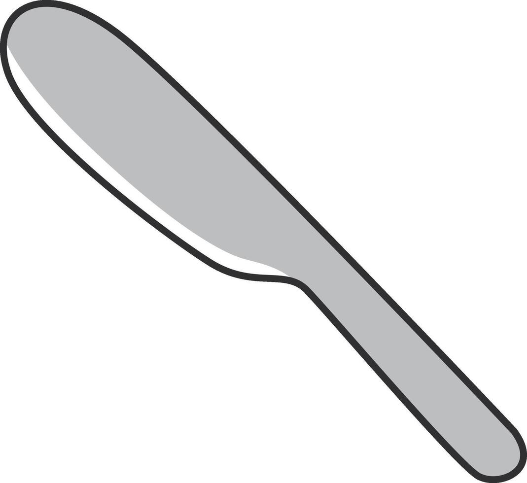 mantequilla cuchillo utensilio cuchillería icono vector ilustración diseño